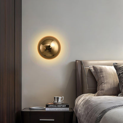 Sphere Wall Sconce with Adjustable Brightness — front view