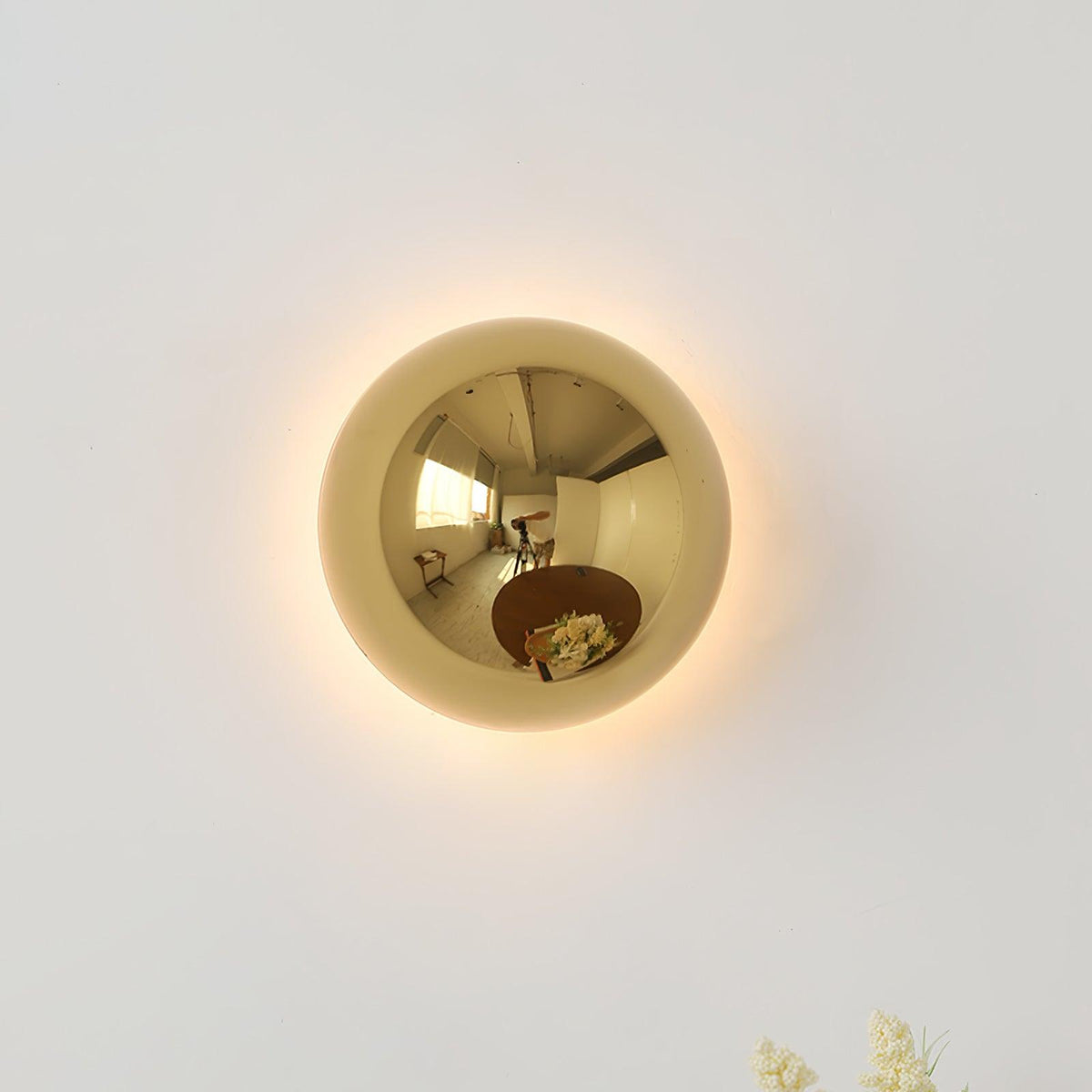 Sphere Wall Sconce with Adjustable Brightness