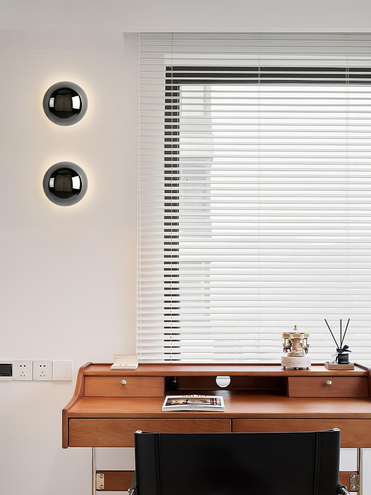 Sphere Wall Sconce with Adjustable Brightness