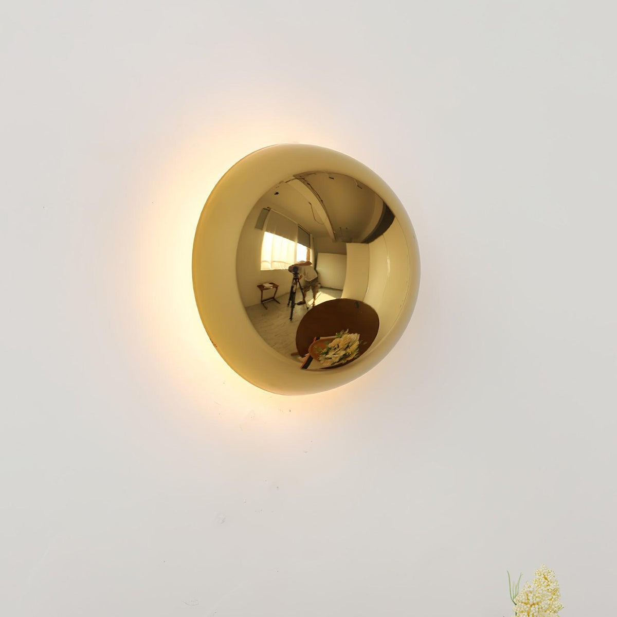Sphere Wall Sconce with Adjustable Brightness