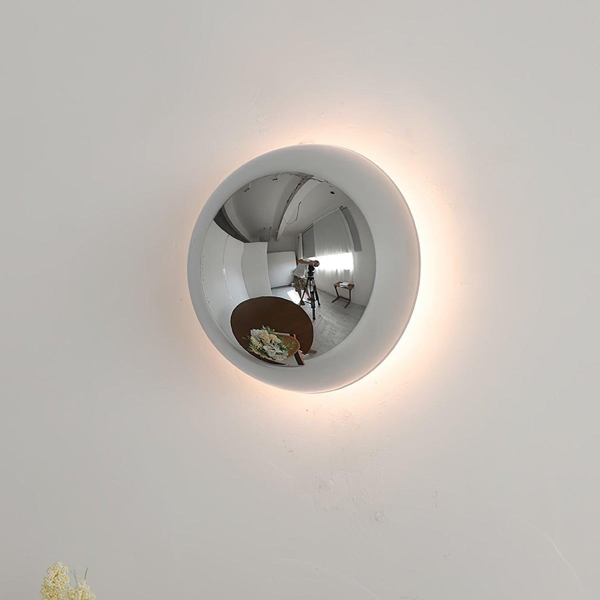 Sphere Wall Sconce with Adjustable Brightness