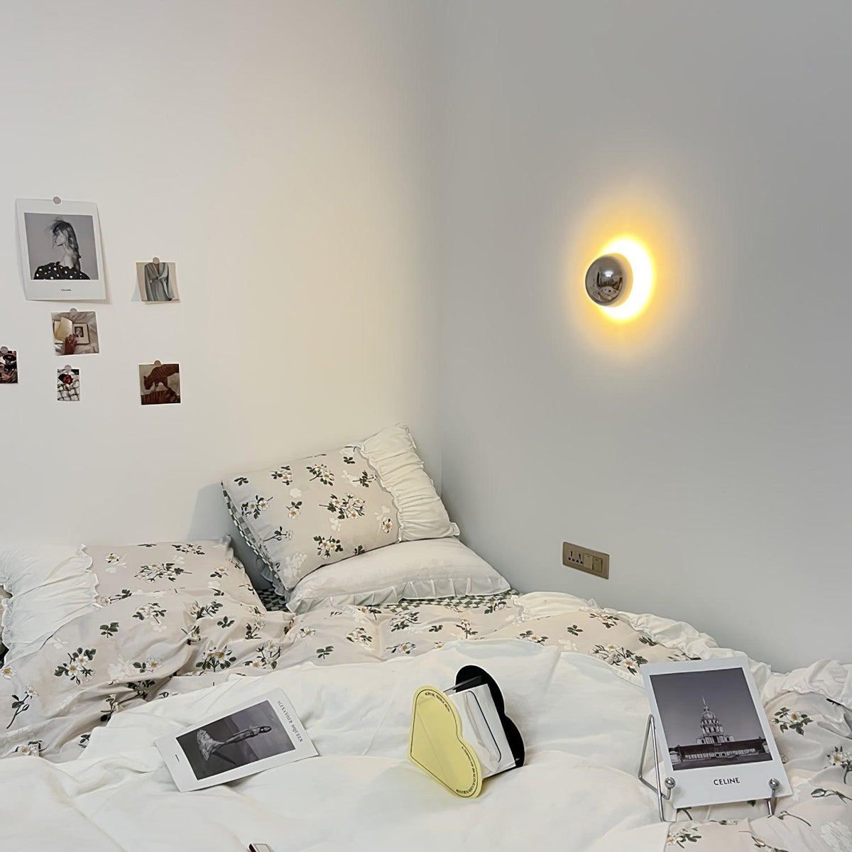Sphere Wall Sconce with Adjustable Brightness