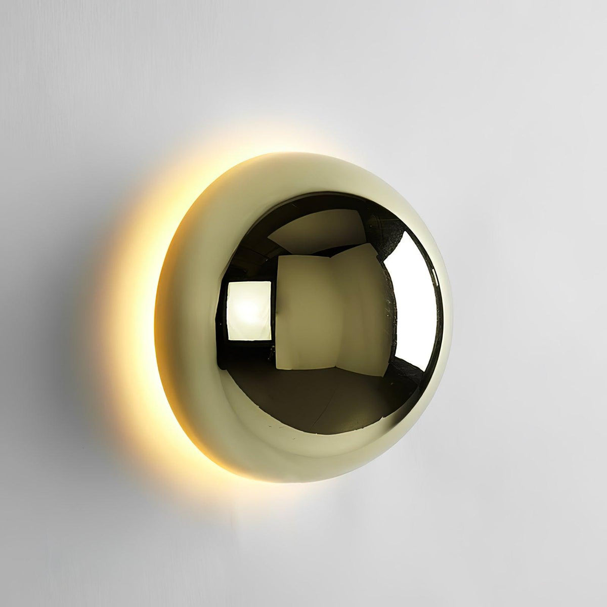 Sphere Wall Sconce with Adjustable Brightness — side view