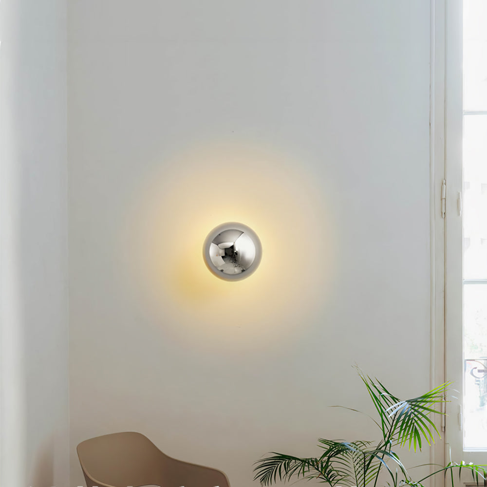 Sphere Wall Sconce with Adjustable Brightness