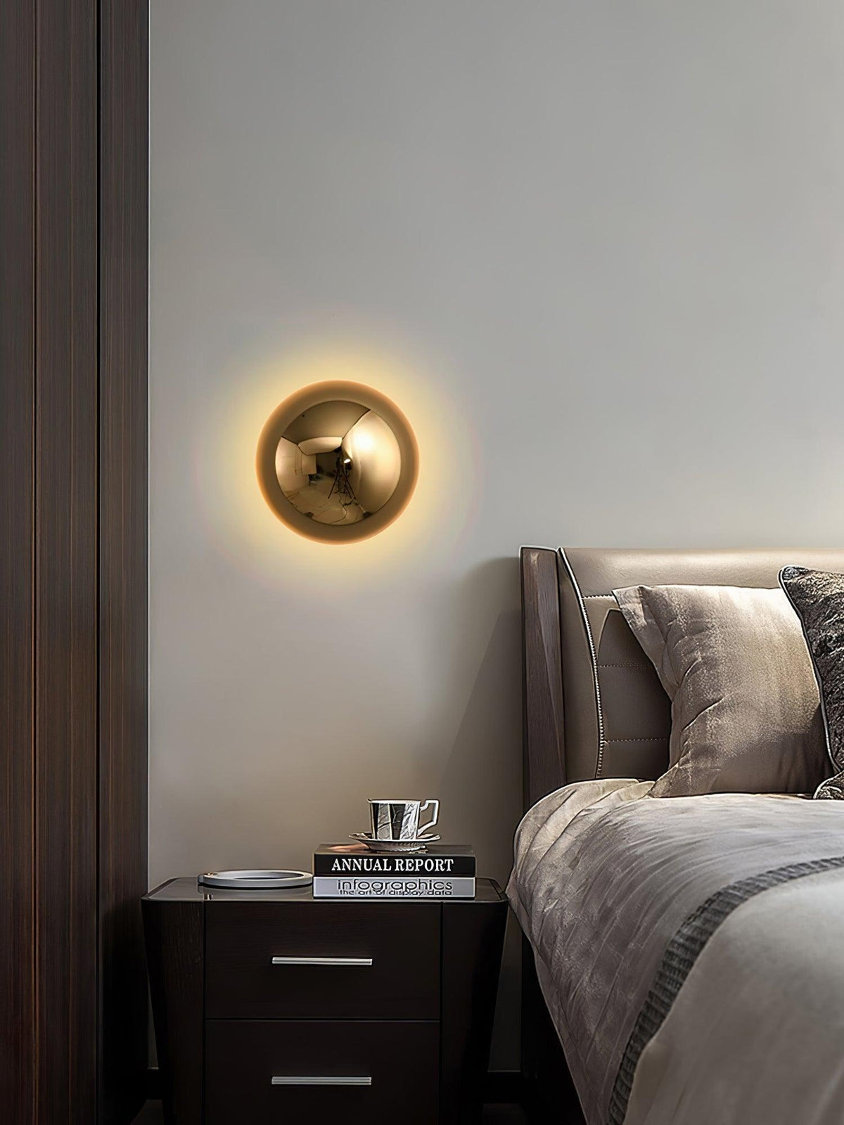 Sphere Wall Sconce with Adjustable Brightness