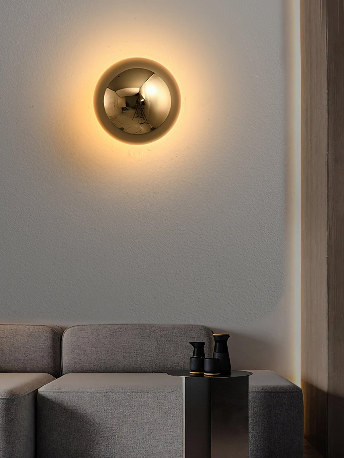 Sphere Wall Sconce with Adjustable Brightness