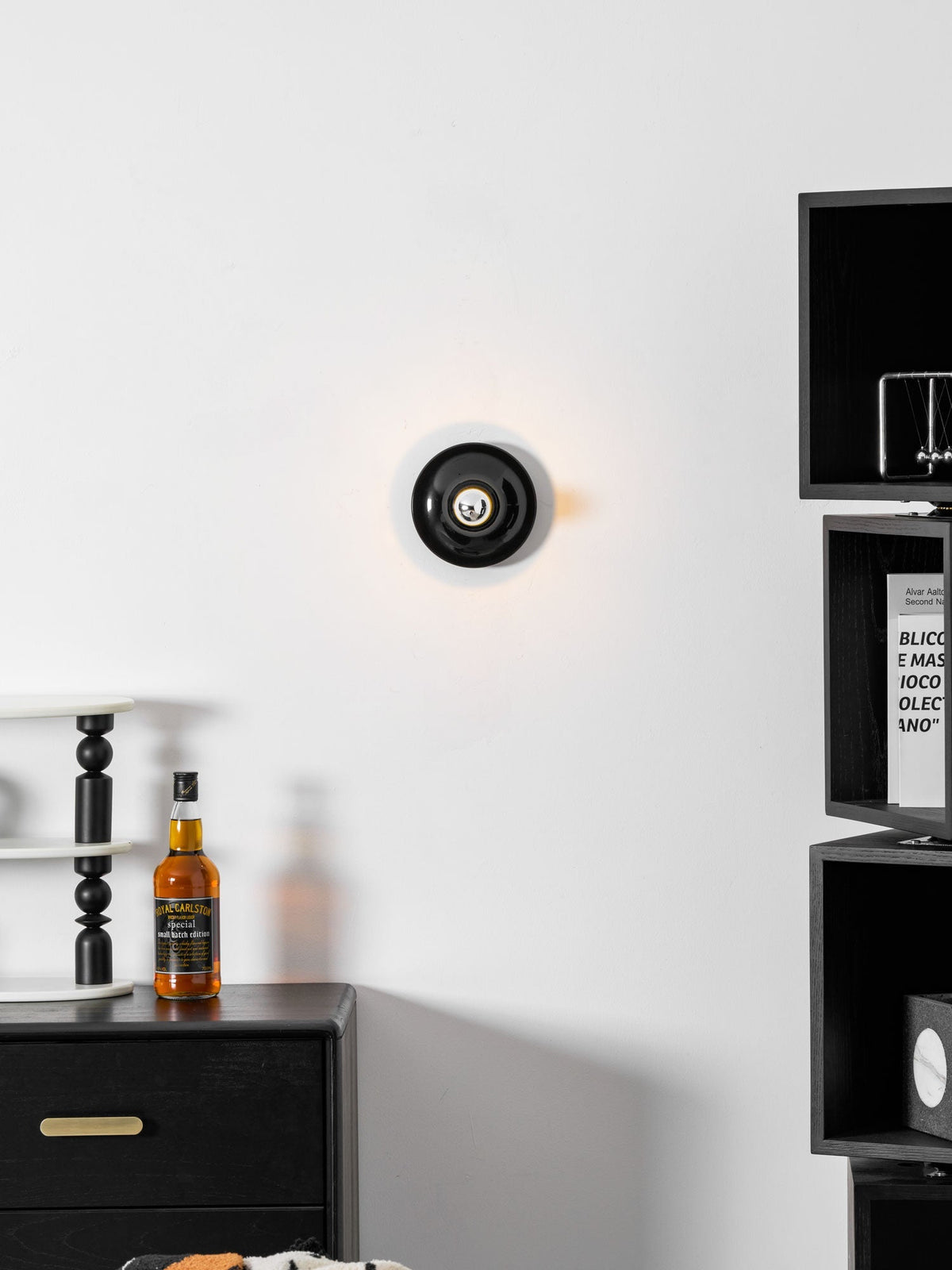 Glass Bulb Wall Sconce with Adjustable Lighting