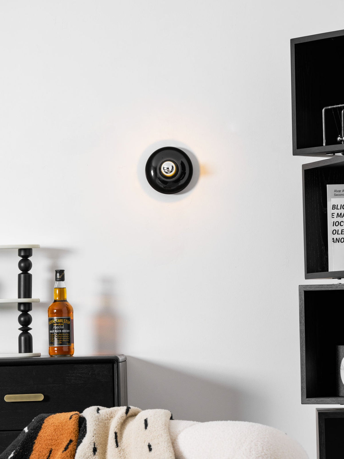 Glass Bulb Wall Sconce with Adjustable Lighting
