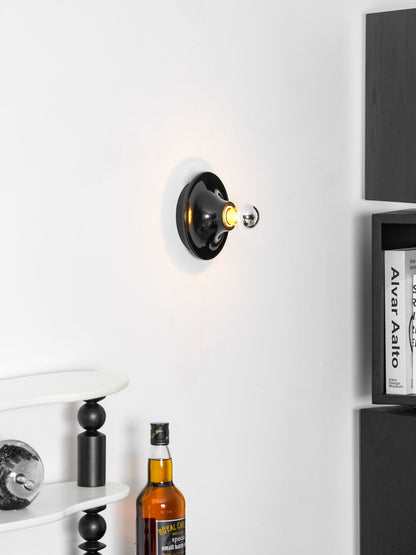 Glass Bulb Wall Sconce with Adjustable Lighting