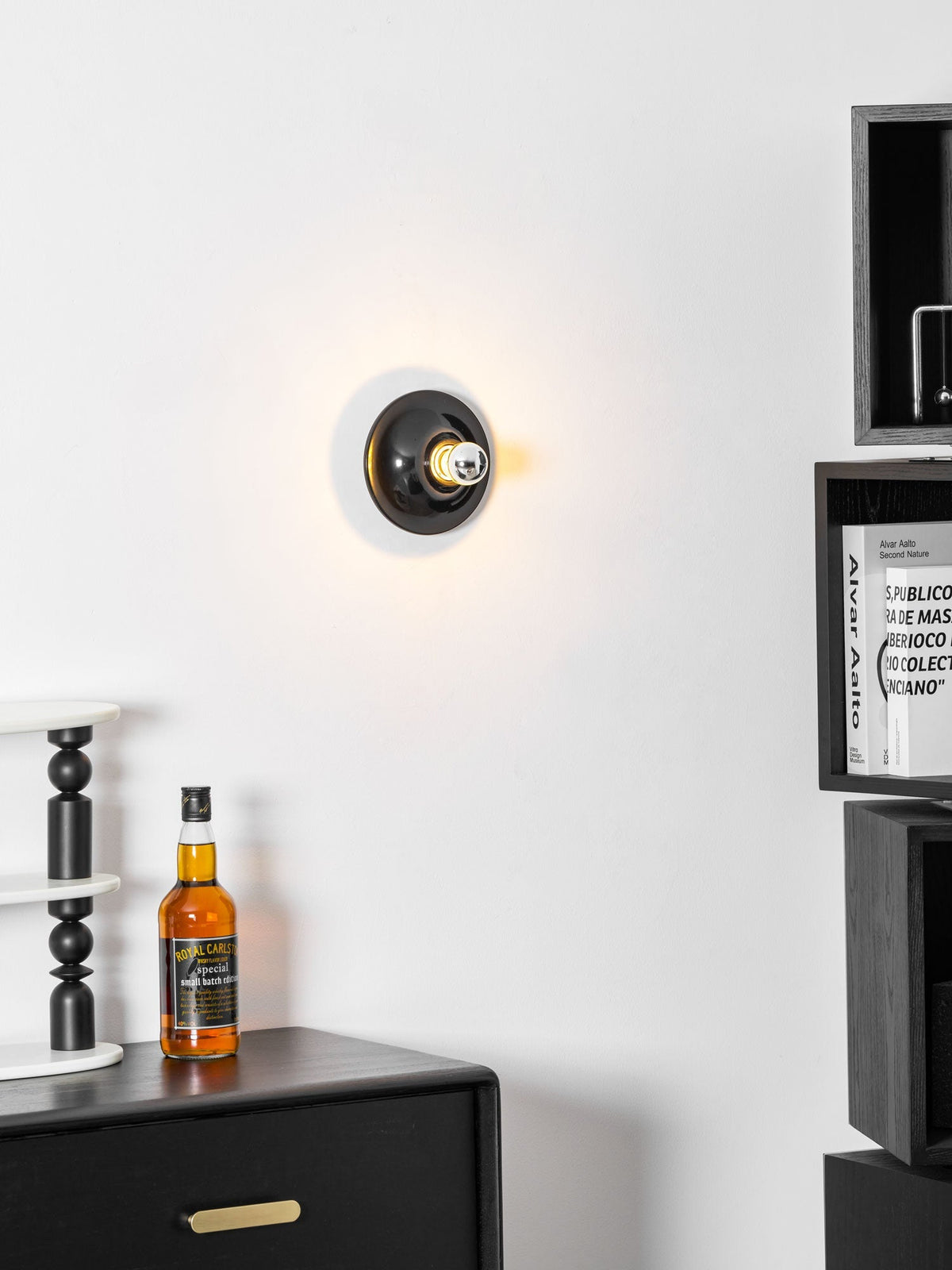 Glass Bulb Wall Sconce with Adjustable Lighting