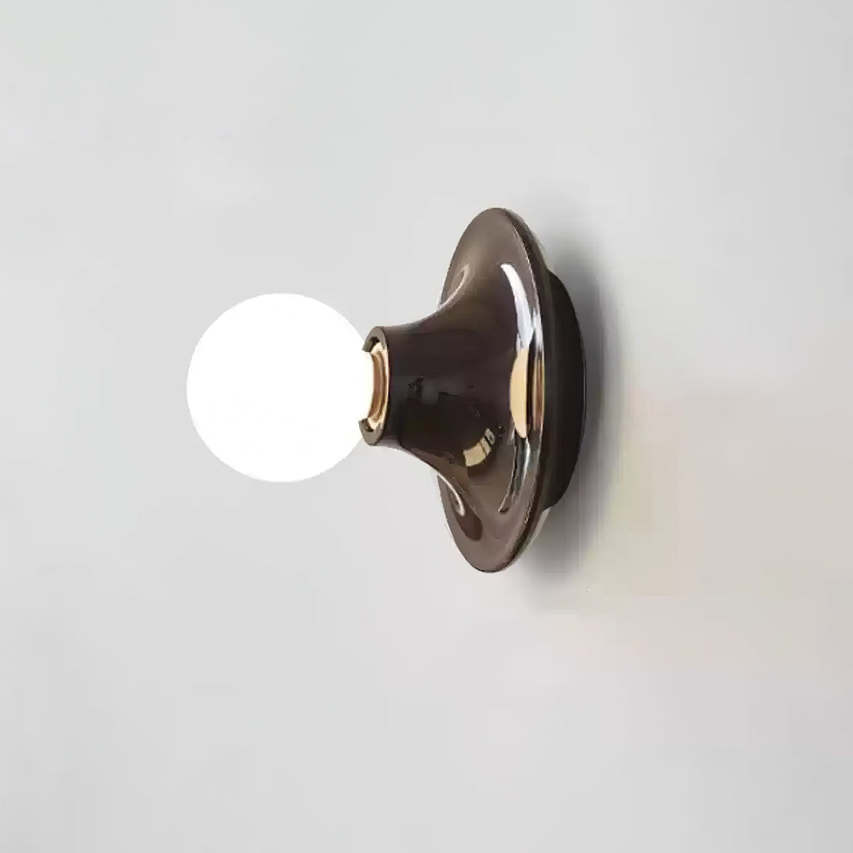 Glass Bulb Wall Sconce with Adjustable Lighting — side view