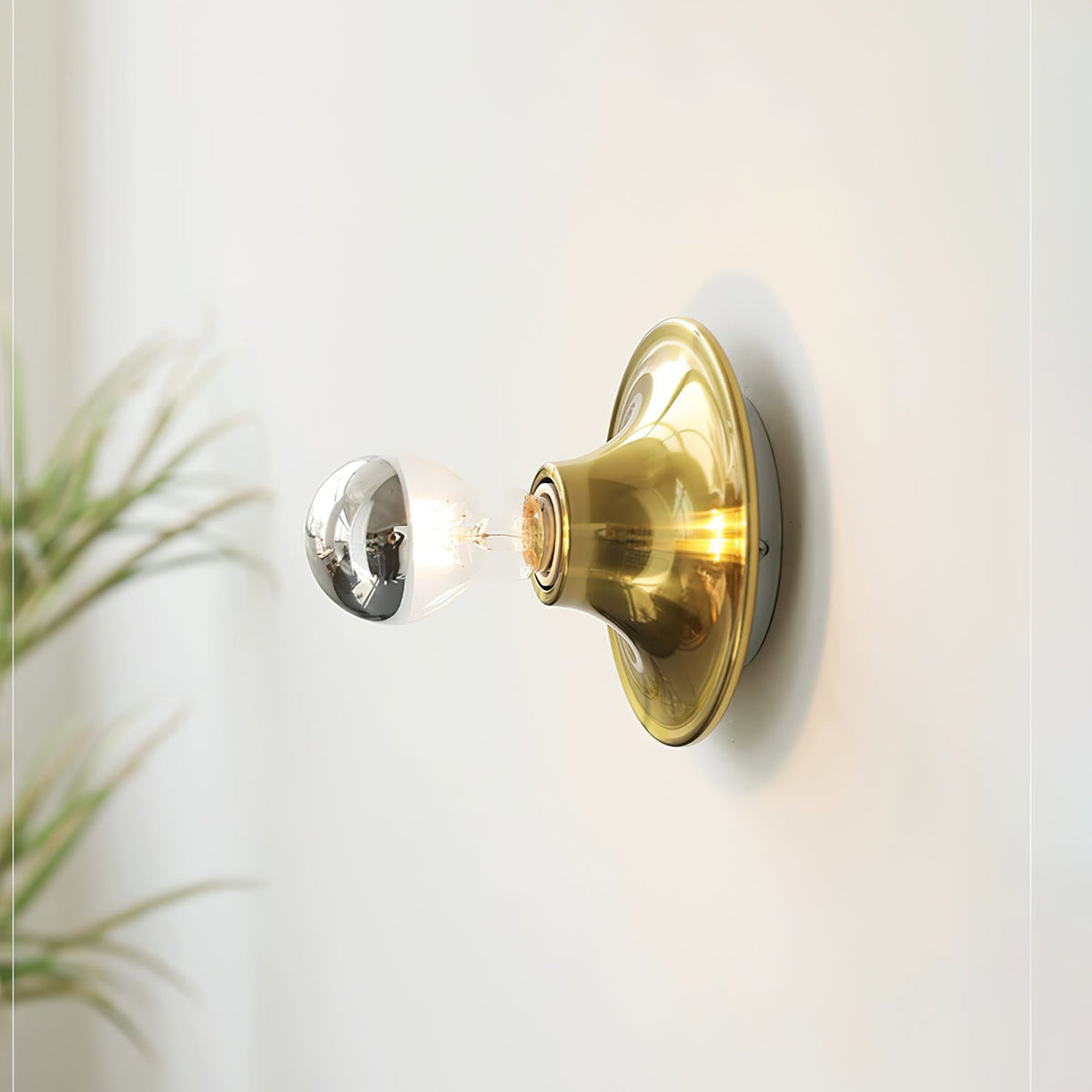 Glass Bulb Wall Sconce with Adjustable Lighting