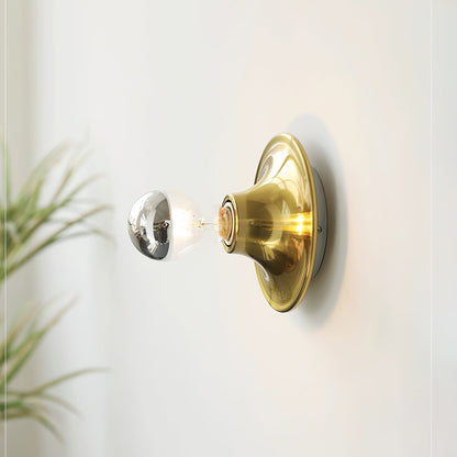Glass Bulb Wall Sconce with Adjustable Lighting