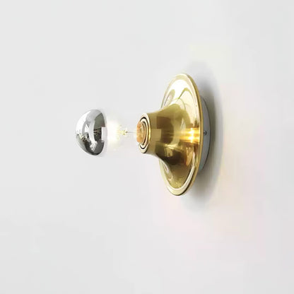 Glass Bulb Wall Sconce with Adjustable Lighting
