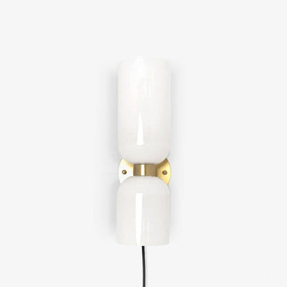 Glass Plug-In Wall Lamp with Adjustable Brightness