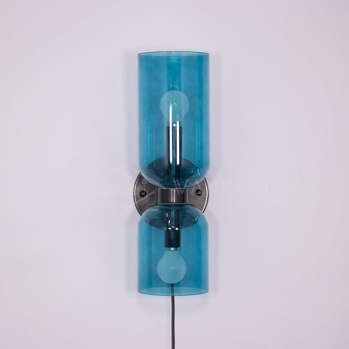 Glass Plug-In Wall Lamp with Adjustable Brightness