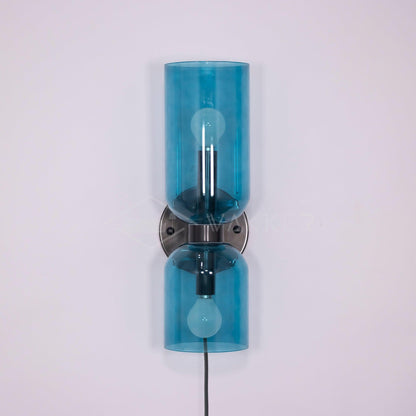 Glass Plug-In Wall Lamp with Adjustable Brightness