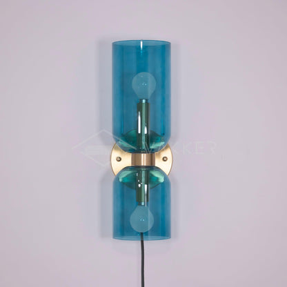 Glass Plug-In Wall Lamp with Adjustable Brightness