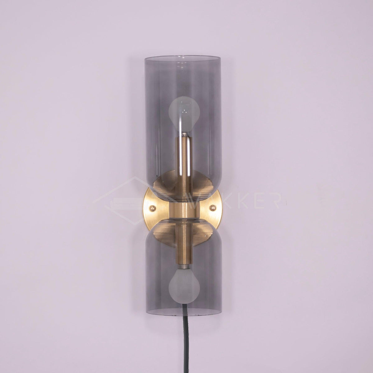 Glass Plug-In Wall Lamp with Adjustable Brightness — side view