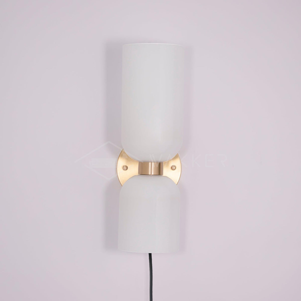 Glass Plug-In Wall Lamp with Adjustable Brightness