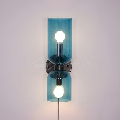 Glass Plug-In Wall Lamp with Adjustable Brightness — front view