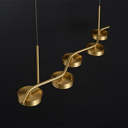 Linear Crystal Chandelier with Adjustable Height — lifestyle view