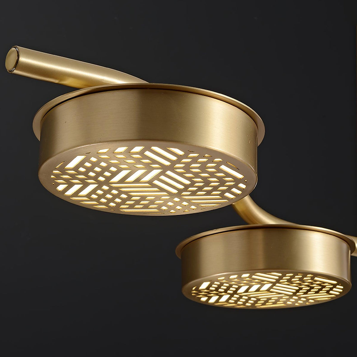 Linear Crystal Chandelier with Adjustable Height