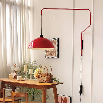 Round Plug-In Wall Lamp with Adjustable Brightness — alternate angle