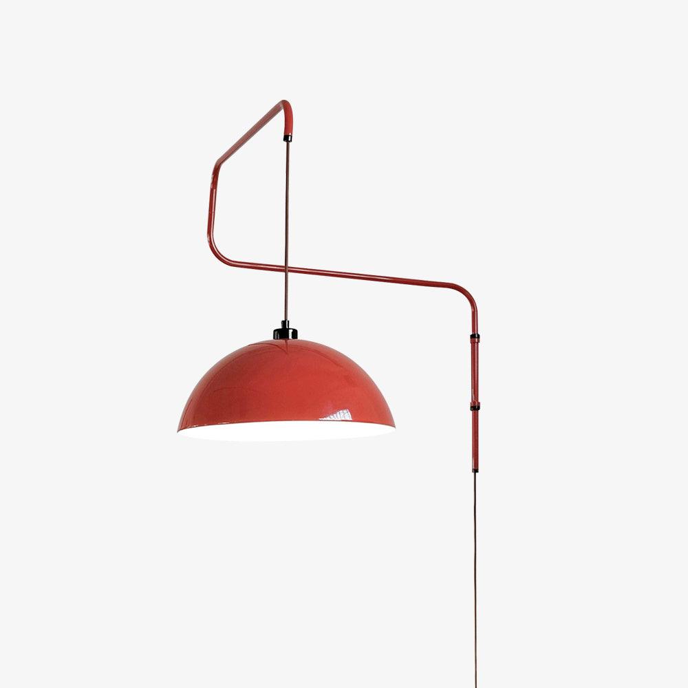 Round Plug-In Wall Lamp with Adjustable Brightness — side view