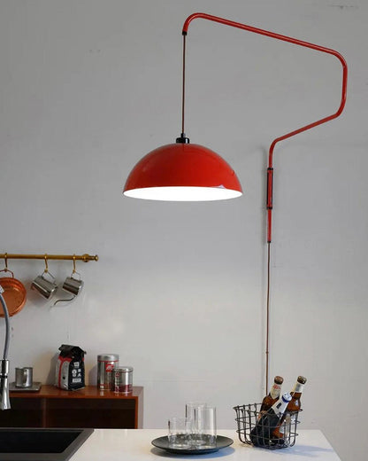 Round Plug-In Wall Lamp with Adjustable Brightness