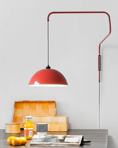 Round Plug-In Wall Lamp with Adjustable Brightness