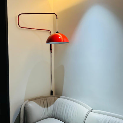 Round Plug-In Wall Lamp with Adjustable Brightness