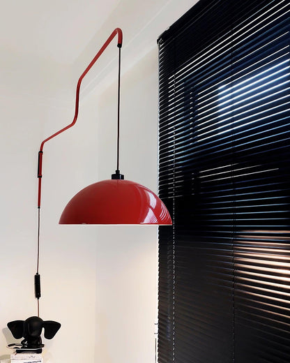 Round Plug-In Wall Lamp with Adjustable Brightness