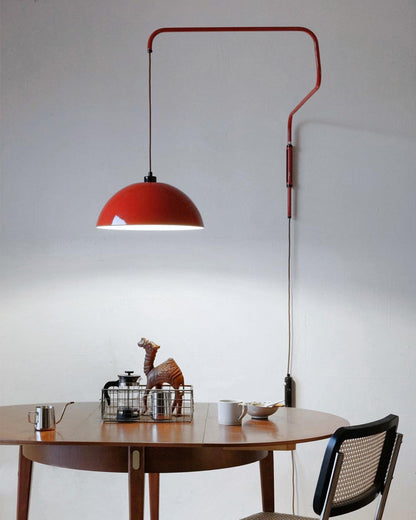 Round Plug-In Wall Lamp with Adjustable Brightness