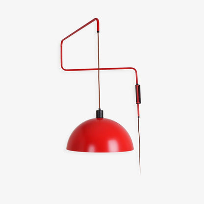Round Plug-In Wall Lamp with Adjustable Brightness