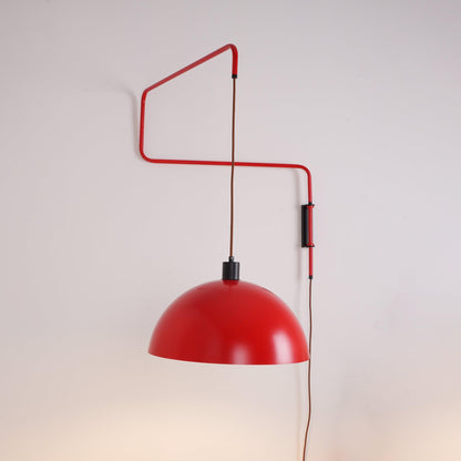 Round Plug-In Wall Lamp with Adjustable Brightness