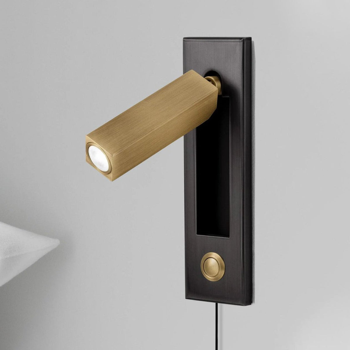 Bedside Plug-In Wall Sconce with USB Charging