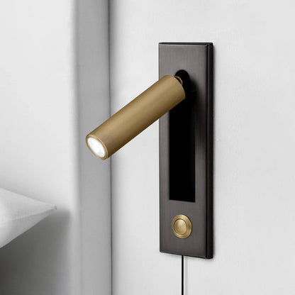 Bedside Plug-In Wall Sconce with USB Charging