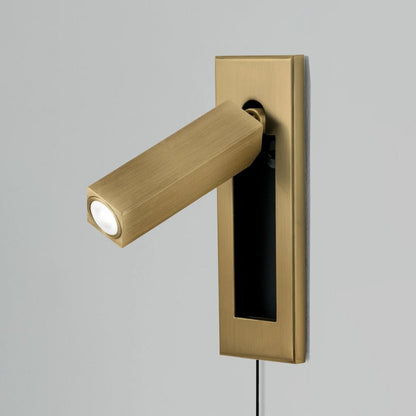 Bedside Plug-In Wall Sconce with USB Charging — detail view