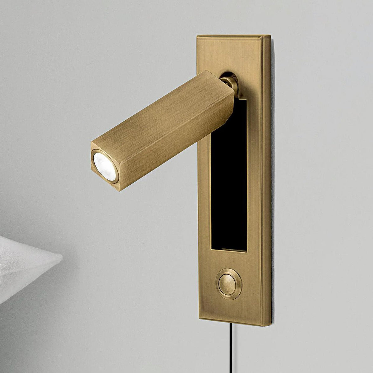Bedside Plug-In Wall Sconce with USB Charging