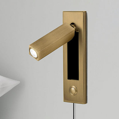 Bedside Plug-In Wall Sconce with USB Charging