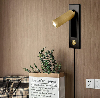 Bedside Plug-In Wall Sconce with USB Charging