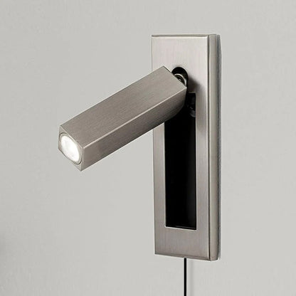 Bedside Plug-In Wall Sconce with USB Charging — alternate angle