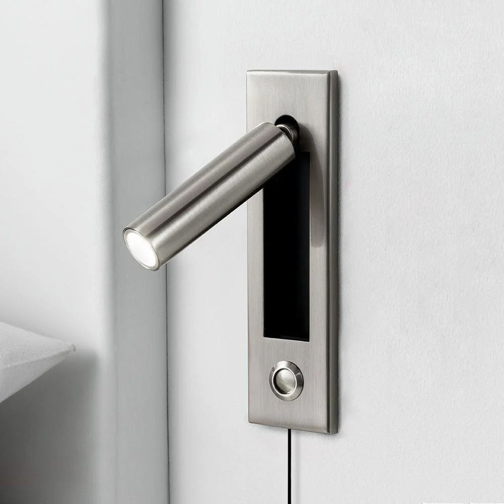 Bedside Plug-In Wall Sconce with USB Charging