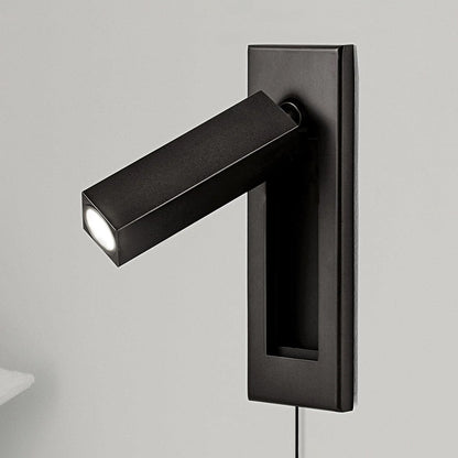 Bedside Plug-In Wall Sconce with USB Charging — front view