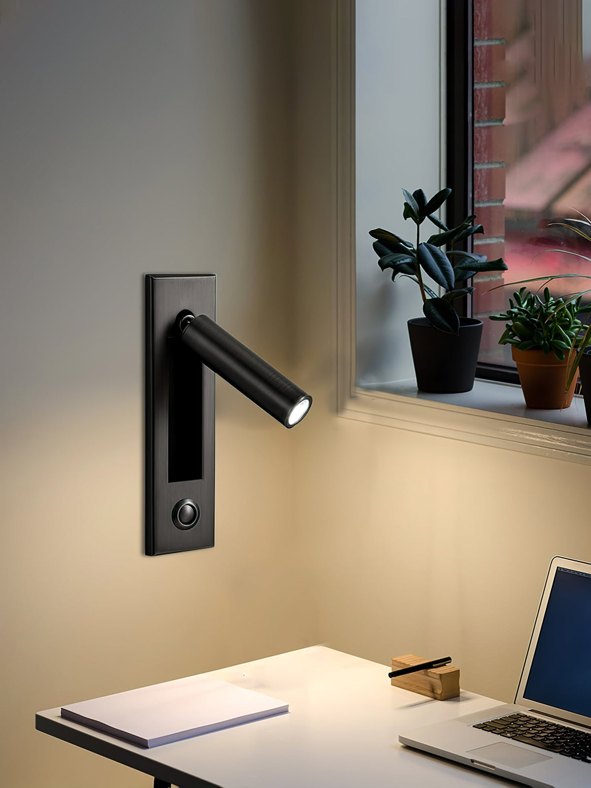 Bedside Plug-In Wall Sconce with USB Charging