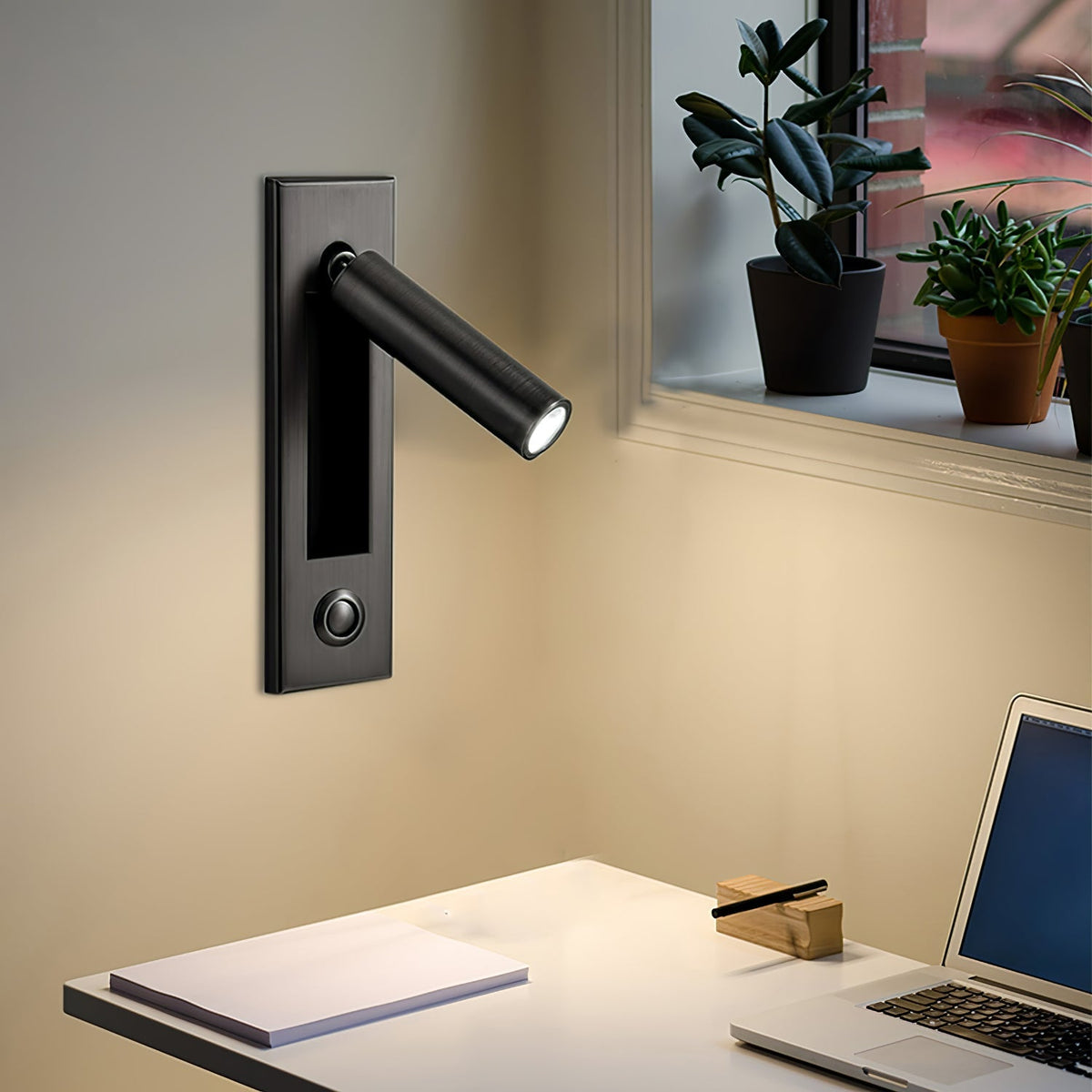 Embedded Bedside Wall Sconce with USB Port