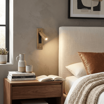 Embedded Bedside Wall Sconce with USB Port