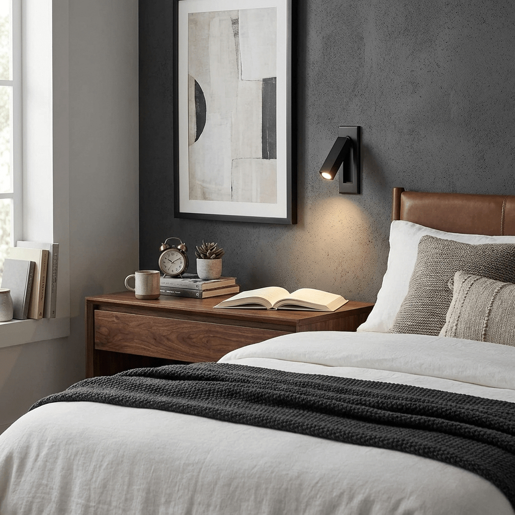 Embedded Bedside Wall Sconce with USB Port