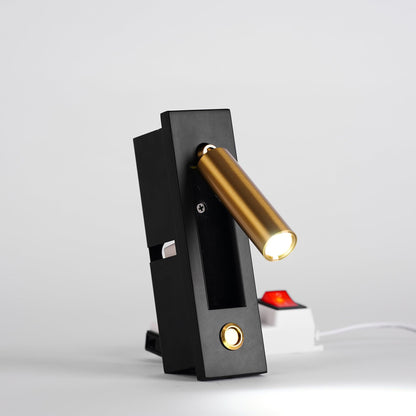 Bedside Plug-In Wall Sconce with USB Charging